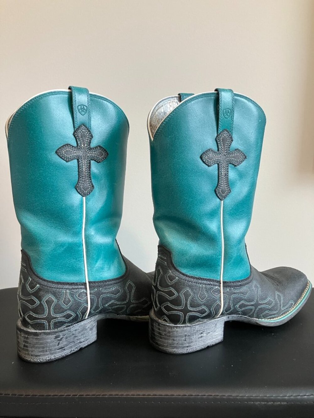 Ariat Crossroads Western Boots ATS Anthracite/Turquoise Women's 10B